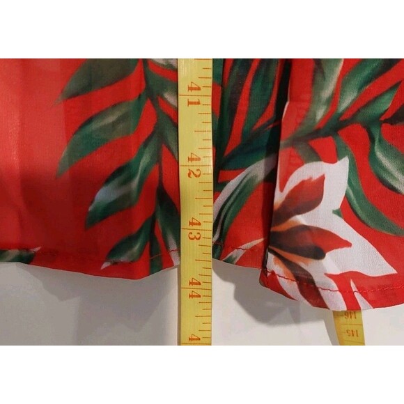 Swimsuit Dress One Piece Red Tropical Beach Vacation Vibes Women's Size Small - Picture 13 of 14